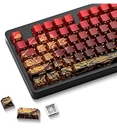 XVX Shine Through Keycaps - PBT Dye Sub Keycap Set, Side Print Keycaps, 129 Keys Cherry Profile C...