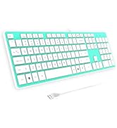 BFRIENDit Wired USB Keyboard, Comfortable Quiet Chocolate Keys, Durable Ultra-Slim Wired Computer...