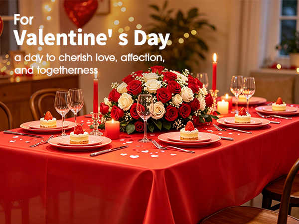 red tablecloth