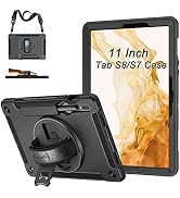 Case for Samsung Tab S7/S8 11 Inch 2022: Military Grade Shockproof Protective TPU Cover for Galax...