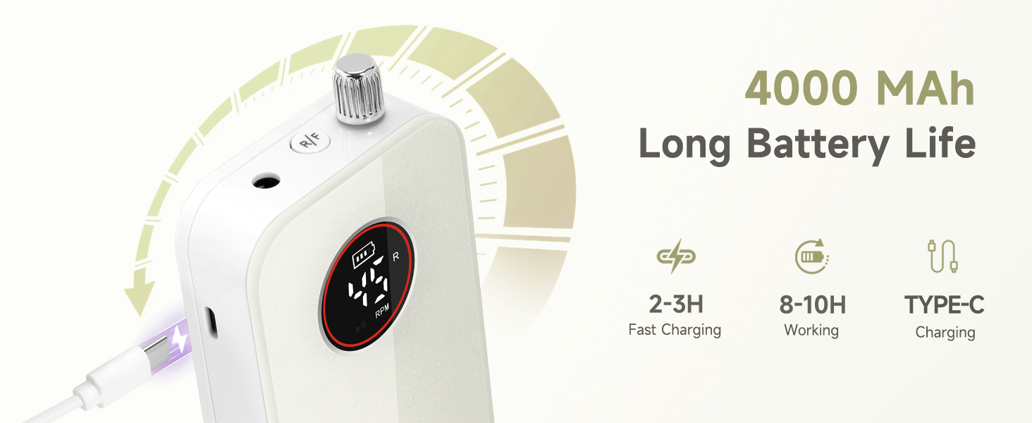 4000MAH nail drill professional