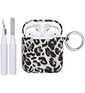 inewateri for AirPods 2nd/1st Generation Case with Cleaner Kit Soft, Cute Aesthetic Leopard Print...