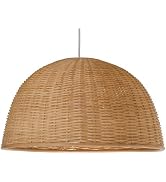 KOUBOO 1050031 Wicker Dome Shaped Pendant Lamp, Natural