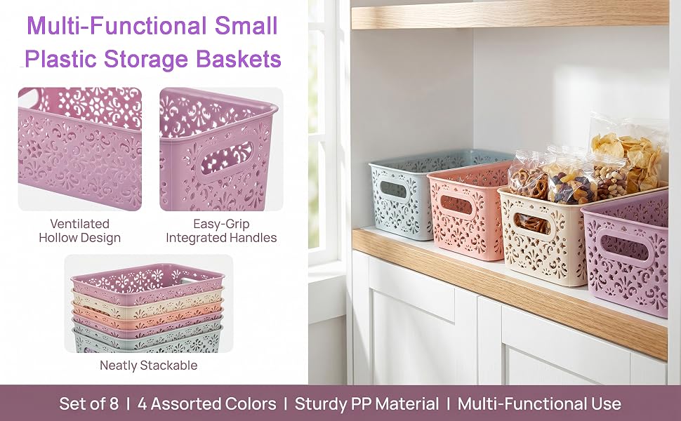 plastic storage basket