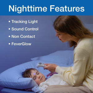 Nighttime features: tracking light, sound control, distance control, FeverGlow