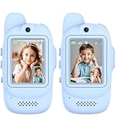 Video Walkie Talkies for Kids, Toys Walkie Talkies Rechargeable 2 Pack with 0.3MP Camera, 1000mAh...