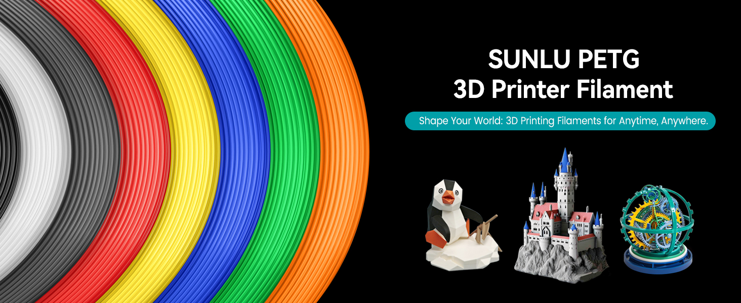 SUNLU 3D Printer Filament 3D Printing Filament 3D Printer Resin 3D Resin PETG Filament