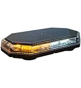 Buyers Products 8891062 15 Inch Octagonal LED Mini Light Bar, Amber/Clear, 56 LEDS, 10 Flash Patt...