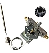 MCAMPAS Gas Fryer Thermostat W/ 200-400 F Range,1/4" Mpt Stuff Box Compatible With Pitco P5047588...