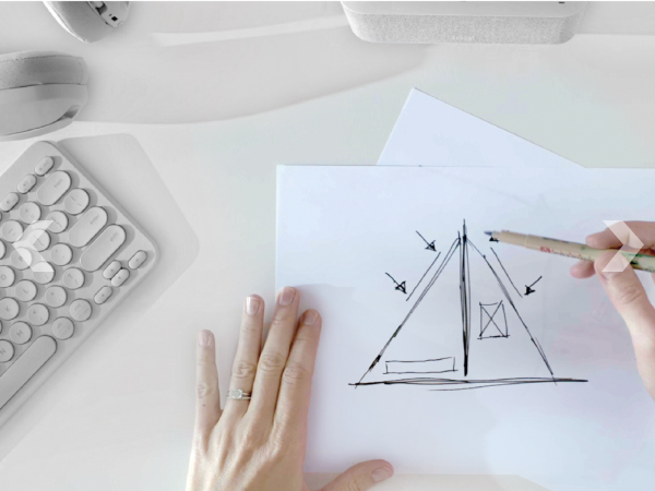 Front zoom of a desk