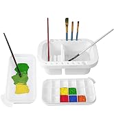 MyLifeUNIT Paint Brush Cleaner, Paint Brush Holder and Organizers with Palette for Acrylic, Water...