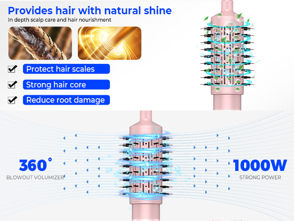 3 in 1 hot air styler and rotating brush