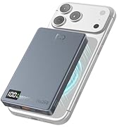 PD 35W Magnetic Wireless Power Bank 10000mAh, Fast Charging Portable Charger, Slim Magnetic Batte...