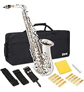 LyxJam Alto Saxophone E Flat Brass Sax Kit, Professional Sound, Complete Accessories, Ideal for A...