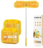 NEWE Dusters for Cleaning with 20 Refills for Flash, Extendable Handle Heavy Duty Dust Magnet for...
