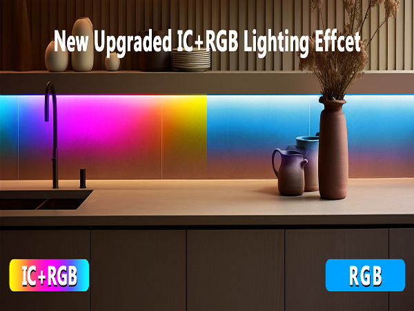 dalattin LED Strip Lights IC+RGB, 5050 Led Lights for Bedroom, DIY Multiple Colors on One Line
