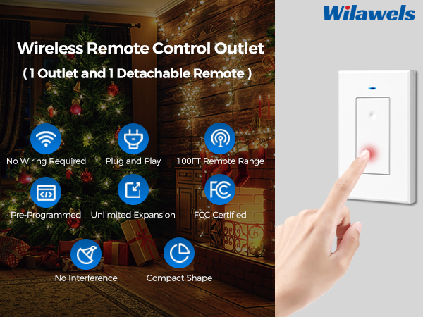 WILAWELS Wireless Remote Control Outlet