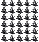 Viaky 30 Pcs Black Clips Self Adhesive Backed Nylon Wire Adjustable Cable Clips Adhesive Cable Ma...