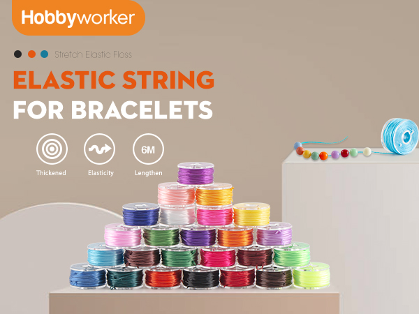 25 Colors Elastic Cord Kit for Bracelet Making (1)