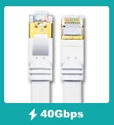 Ethernet Cable, CAT8 6ft Shielded Cable, Faster than CAT7 CAT6 CAT5e CAT5