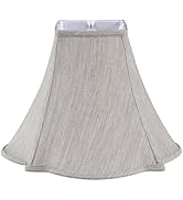 Aspen Creative 34012 Handsewn Pagoda Spider Lamp Shade in Taupe Linen Fabric (6" x 16" 12")