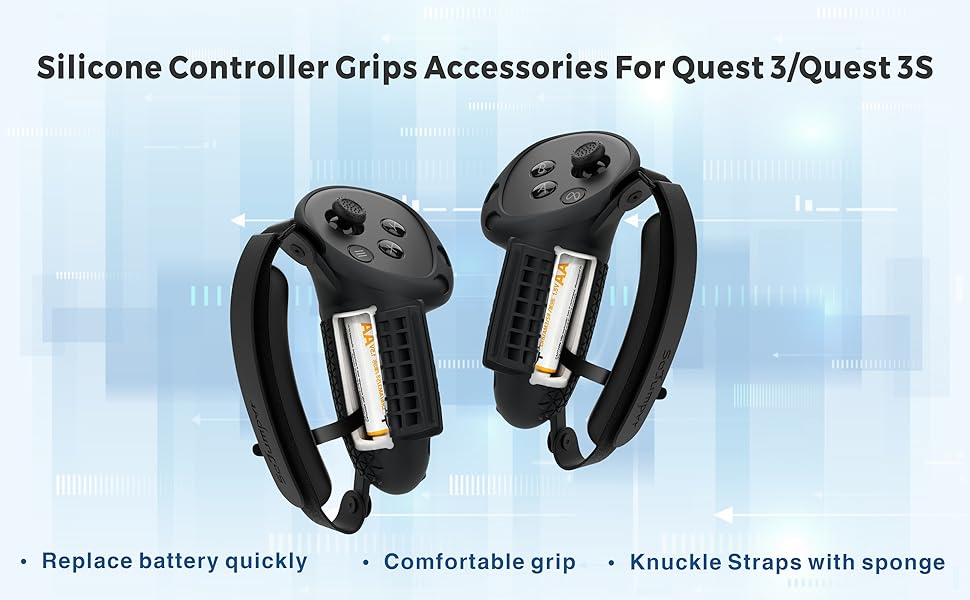 Controller Grips Cover Compatible with Meta Quest 3S/Quest 3