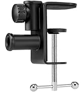 Microphone Desk Clamp for Microphone Boom Arm Stand Holder with 3/8” to 5/8” Screw Adapter Fits u...