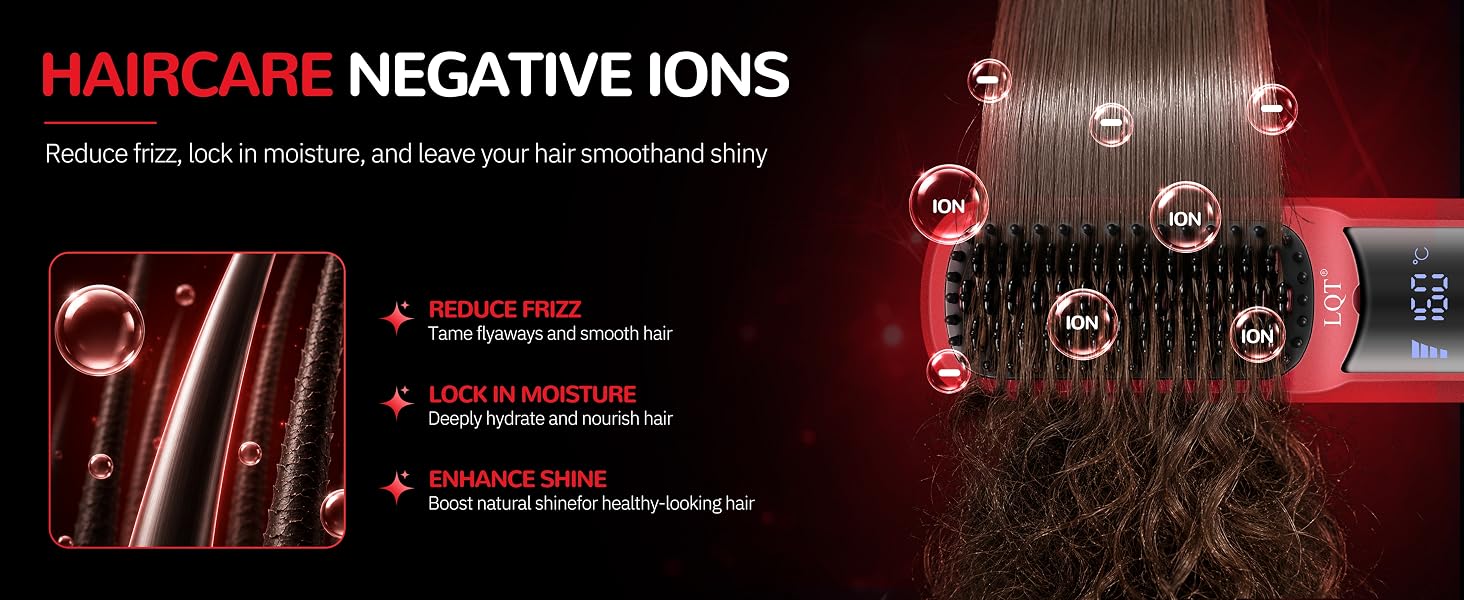 LQT Cordless Hair Straightener Brush