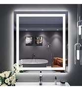 LOAAO 32"X36" LED Bathroom Mirror with Lights, Anti-Fog, Dimmable, Backlit + Front Lit, Lighted B...