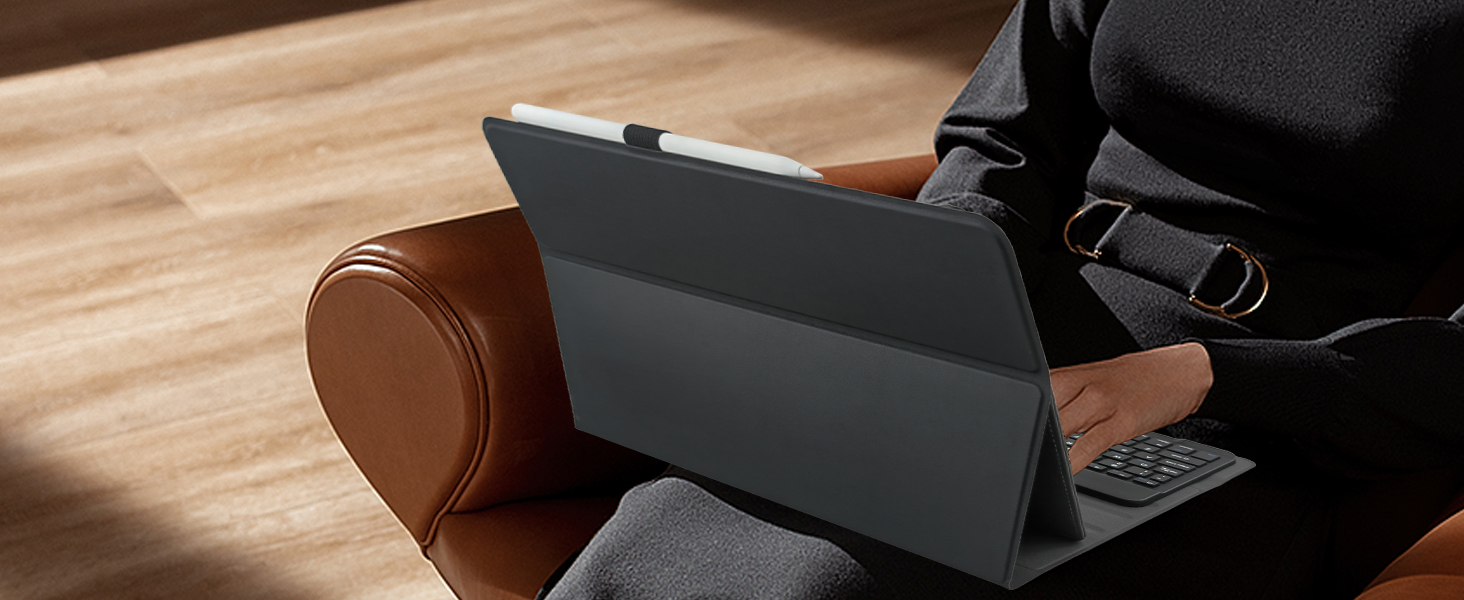 Universal Tablet Backlit Keyboard Case Black - 29