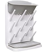 Ubbi Vertical Baby Bottle Drying Rack, Space Saving Countertop Drying Rack Baby Accessory, Gray