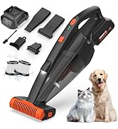 Viewmax Pet Hair Vacuum, Handheld Vacuum Cordless Rechargeable with LED, 10000Pa Suction, 20V Lig...