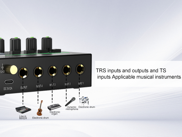 4 channel mixer audio mixer small mini audio mixer goxlr sound board xlr interface behringer djmixer