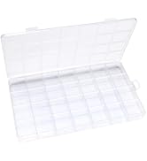 Eppingwin 28 Grids Bead Organizer, Craft Organizers and Storage, Acrylic Organizers, Plastic Bead...