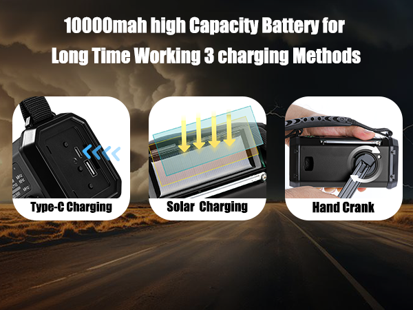 3 rechargeable radio