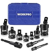 WORKPRO 10 Pieces Impact Socket Adapter Set with Case, Includes 4pc Adapter and Reducer Set, 3pc ...