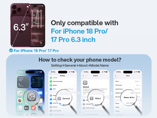 Fit for iPhone 17 pro case, Fit for iPhone 18 pro case