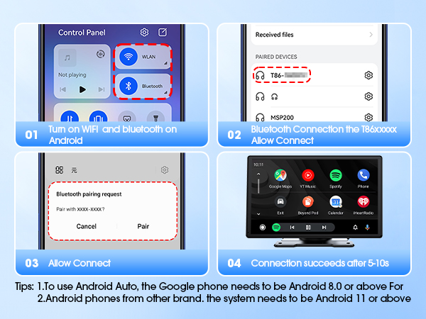 wireless android auto screen