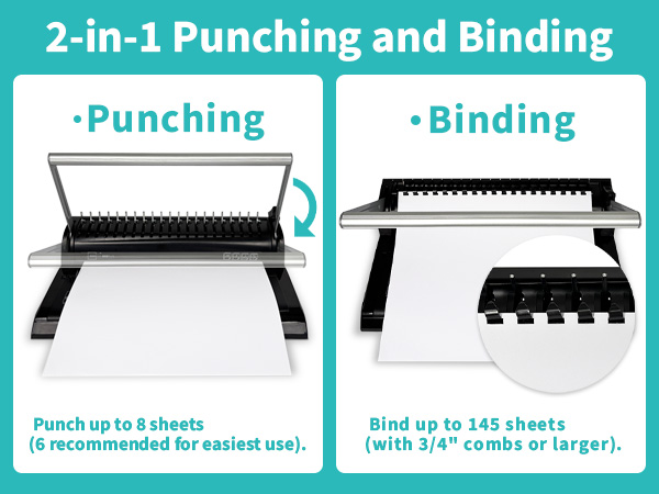 A8 Comb Binding Machine