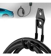 EV Charger Holder Wall Mount Heavy Duty Steel J-Hook Electric Vehicle Charger Cord Organizer for ...