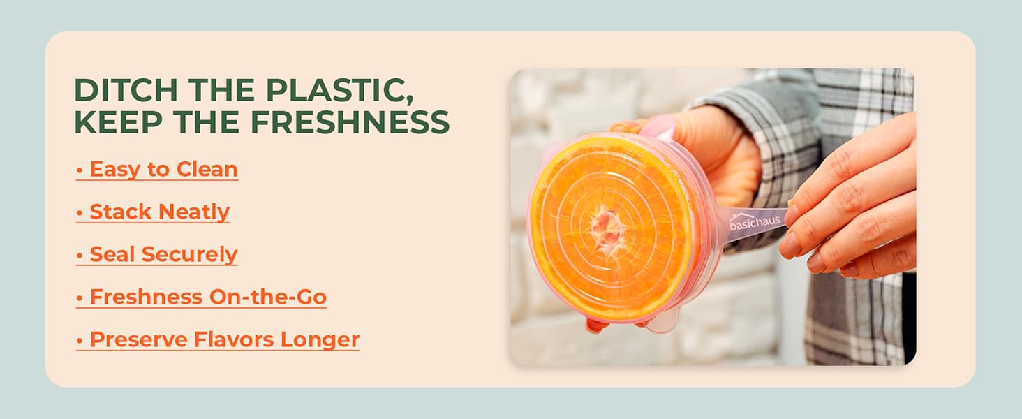 stackable stretch lids rinse clean quick dry compact storage clutter-free kitchen solution