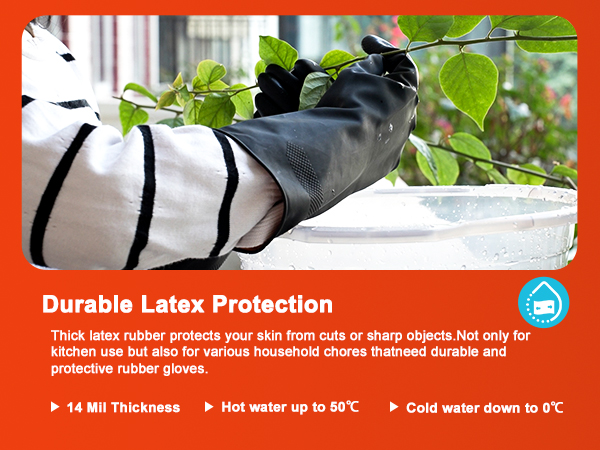 chemical resistant gloves cleaning gloves reusable butyl rubber gloves