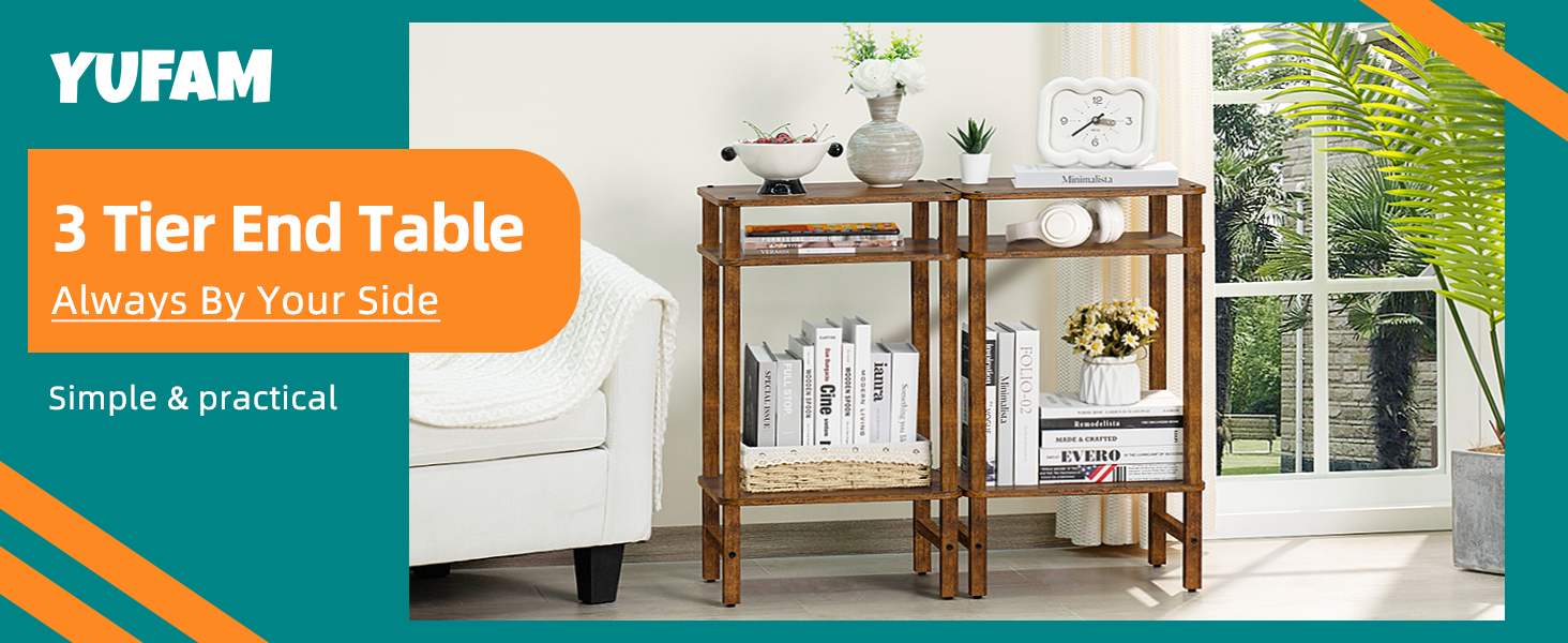 3 tier end table