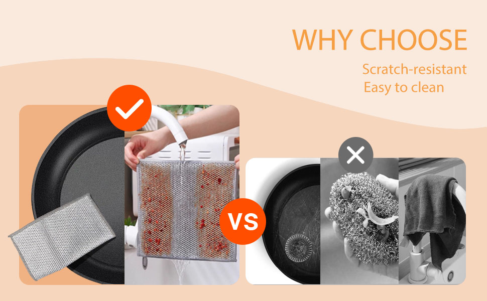 Non-Scratch Wire Dishwashing Rag