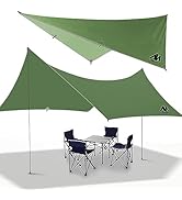 Camping Tarp - AYAMAYA Large Size 10x15 FT Hammock Tent Tarps - Waterproof Awnings Canopy Rain Fl...