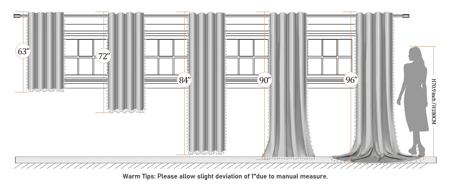 curtains 84 inch length 2 panels set
