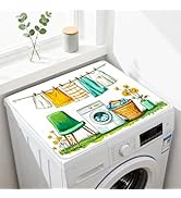 Nuxovilar Minimalist Solid-color Dryer Cover for the Top, Non-slip Washer &amp; Dryer Protector, 23.6...