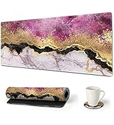 AIMSA Large Gaming Mouse Pad, XXL Keyboard Mouse Mat Extended Desk Pad with Stitched Edges, Durab...