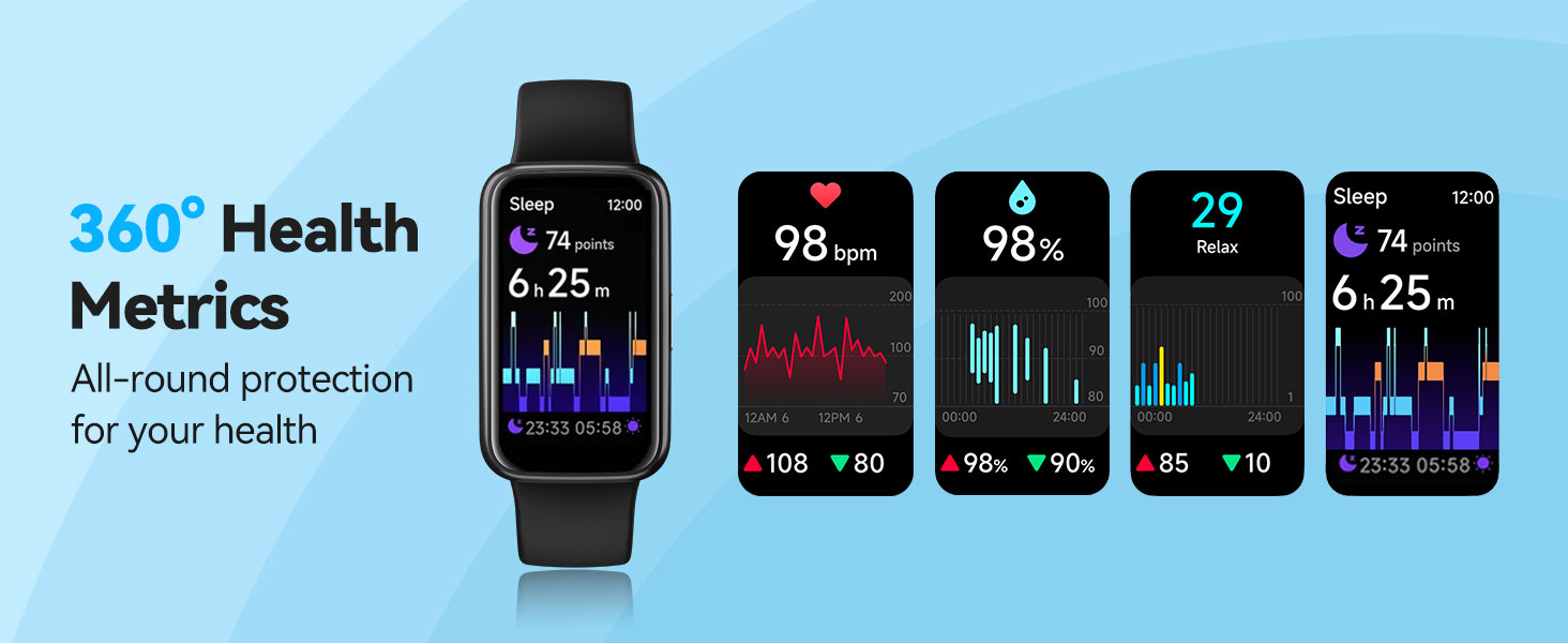Fitness Watch with Heart Rate Sleep Monitor
