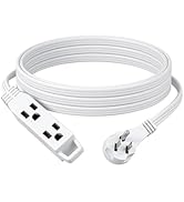DEWENWILS 15FT Extension Cord with 3-Prong Flat Plug, 16/3 SPT-3 Flat Wire &amp; 3 Grounded Outlets, ...